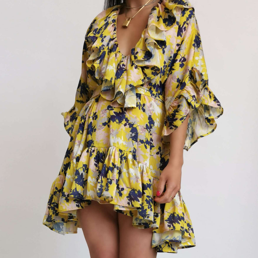 
                      
                        Picture of a woman in a sunny yellow floral dress.
                      
                    