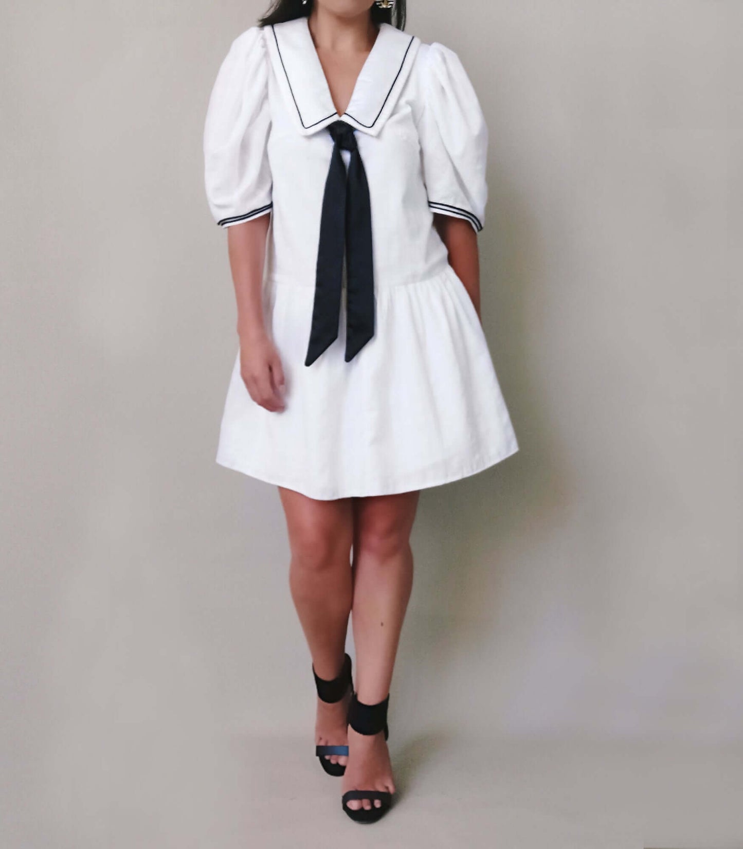 Cecily Dress - Nautical Inspired, Cotton Gauze